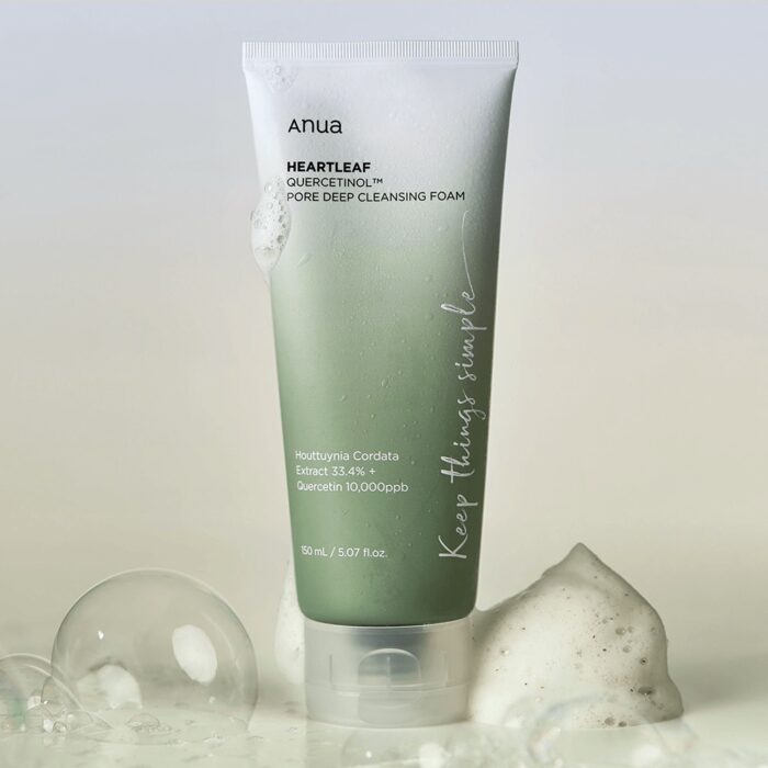 Пенка-пилинг с кверцетинолом для очищения пор Anua Heartleaf Quercetinol Pore Deep Cleansing Foam