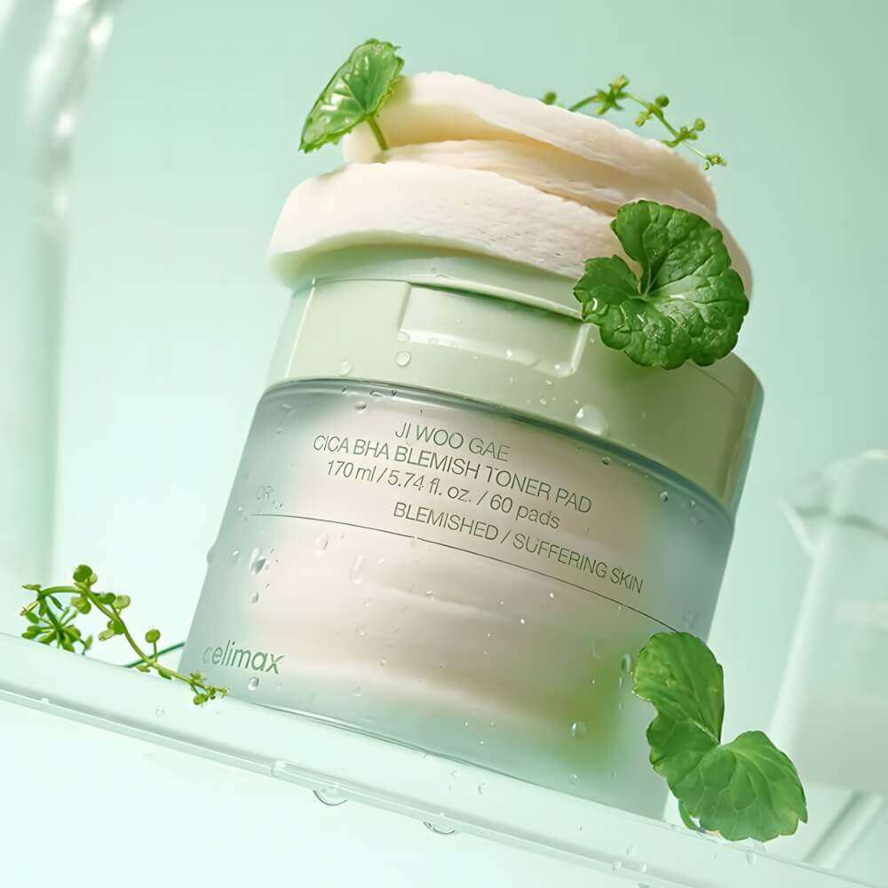 Пилинг-пэды от воспалений Celimax Ji Woo Gae Cica BHA Blemish Toner Pad — изображение 4