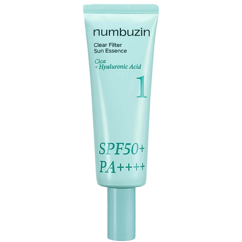 Лёгкая успокаивающая солнцезащитная эссенция numbuzin No.1 Clear Filter Sun Essence SPF50+ PA++++