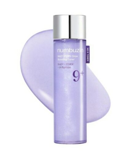 Cияющий тонер-бустер с NAD+ PDRN (1000 ppm) и 50 пептидами Numbuzin No.9 NAD+ PDRN Glow Boost Toner 