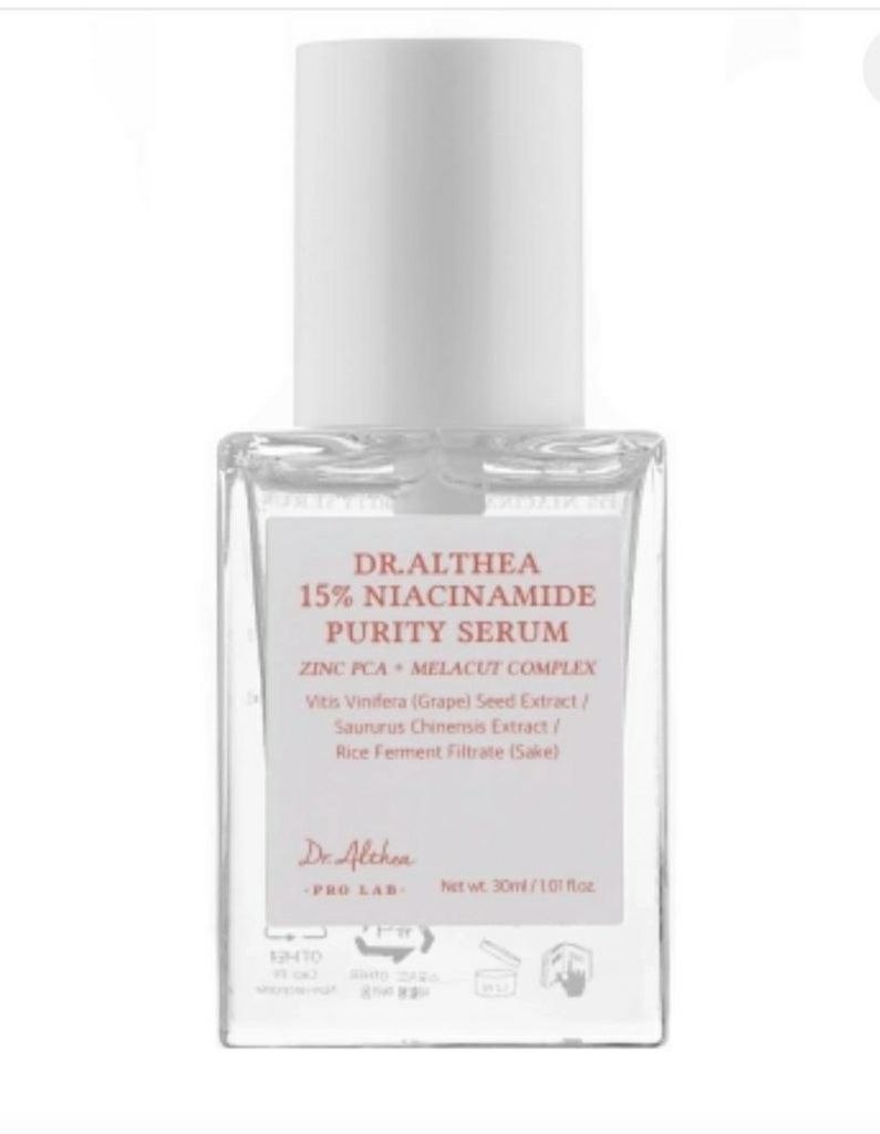 Осветляющая сыворотка с 15% ниацинамидом и цинком Dr. Althea 15% Niacinamide Purity Serum Осветляющая сыворотка с 15% ниацинамидом и цинком Dr. Althea 15% Niacinamide Purity Serum — изображение 1
