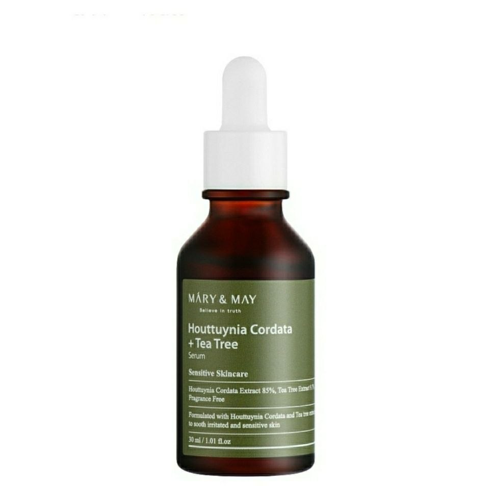 Успокаивающая сыворотка для лица с хауттюйнией и чайным деревом Mary & May Houttuynia Cordata + Tea Tree Serum